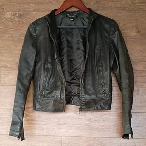 Kenneth Cole Classic Black Leather Jacket